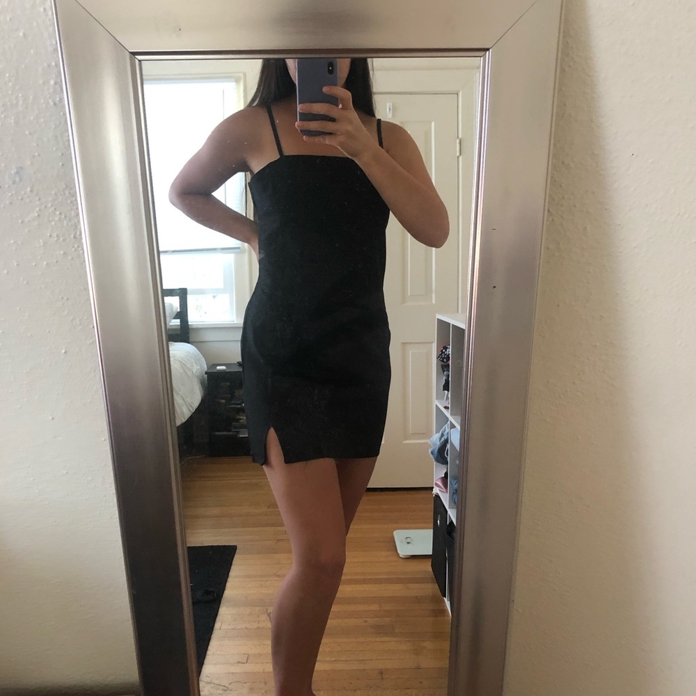 Little Black Dress with Side Slit- Sz M